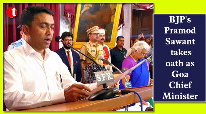 BJP’s Pramod Sawant takes oath as Goa Chief Minister