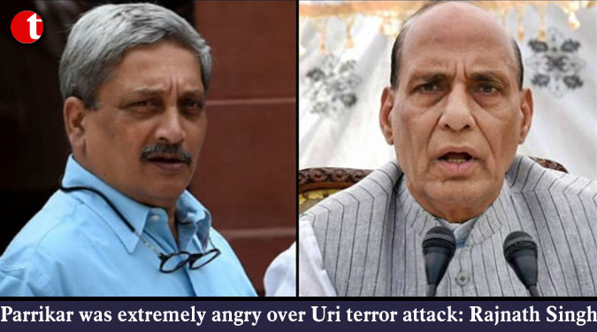 Parrikar was extremely angry over Uri terror attack: Rajnath Singh