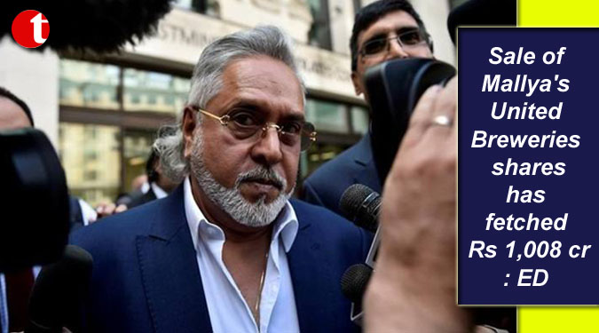 Sale of Mallya's United Breweries shares has fetched Rs 1,008 cr: ED