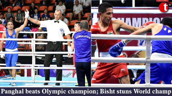 Panghal beats Olympic champion; Bisht stuns World champ