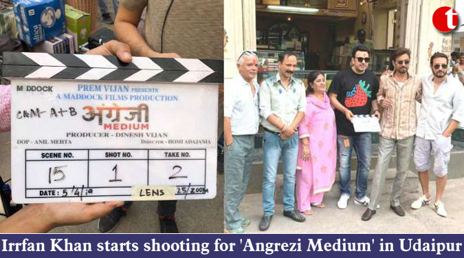 Irrfan starts shooting for ‘Angrezi Medium’ in Udaipur