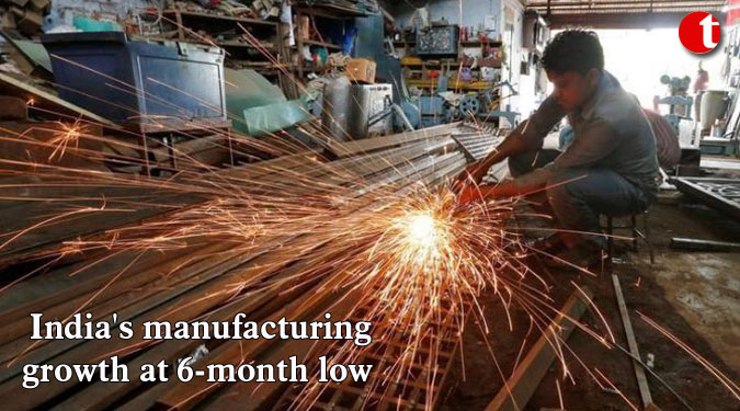India's manufacturing growth at 6-month low