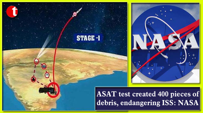 ASAT test created 400 pieces of debris, endangering ISS: NASA