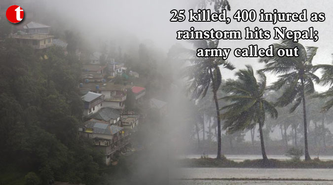 25 killed, 400 injured as rainstorm hits Nepal; army called out
