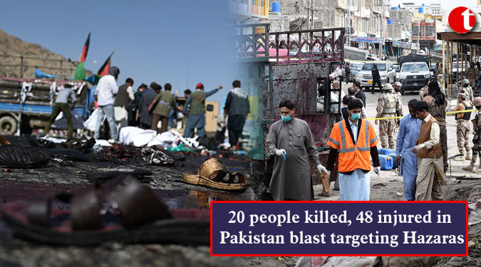 20 people killed, 48 injured in Pakistan blast targeting Hazaras