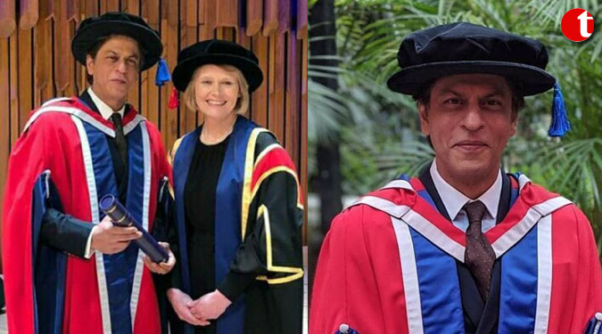 London's Law University honours Shah Rukh Khan with a doctorate degree