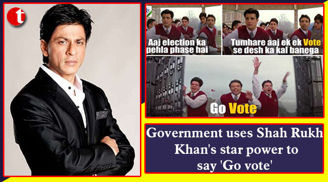 Government uses Shah Rukh Khan's star power to say 'Go vote'