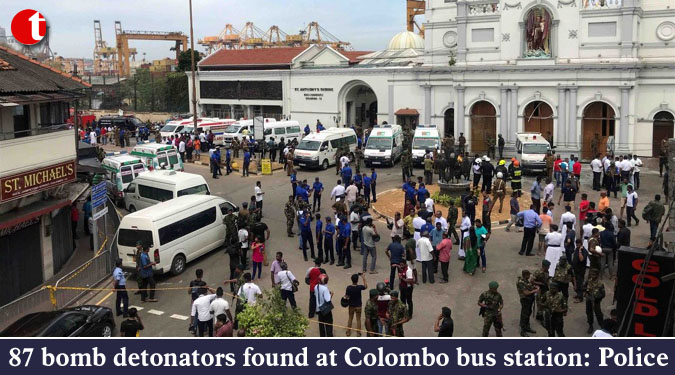 87 bomb detonators found at Colombo bus station: Police