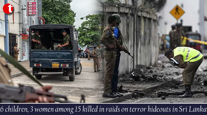 6 children, 3 women among 15 killed in raids on terror hideouts in Sri Lanka
