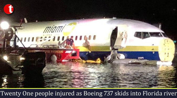 Twenty One people injured as Boeing 737 skids into Florida river