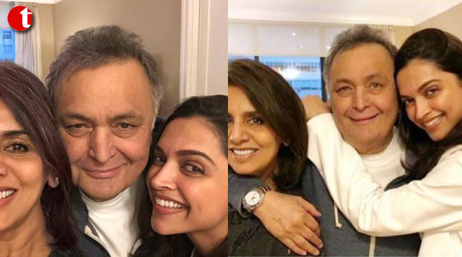 Deepika meets Rishi, Neetu in New York