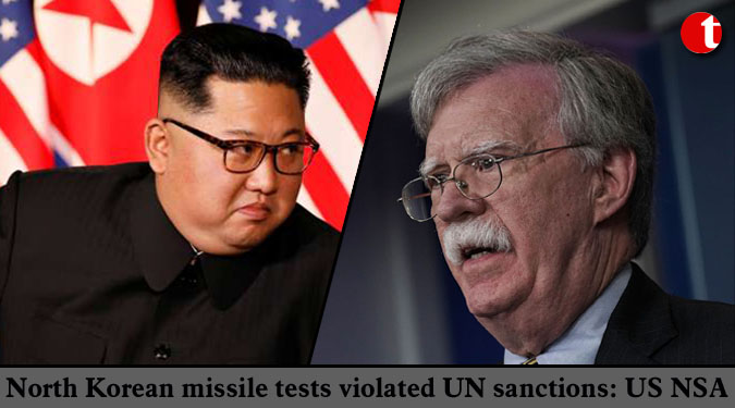 North Korean missile tests violated UN sanctions: US NSA