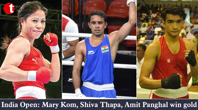 India Open: Mary Kom, Shiva Thapa, Amit Panghal win gold