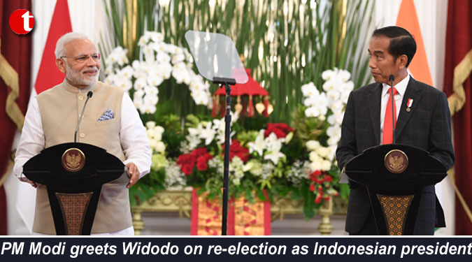 PM Modi greets Widodo on re-election as Indonesian president