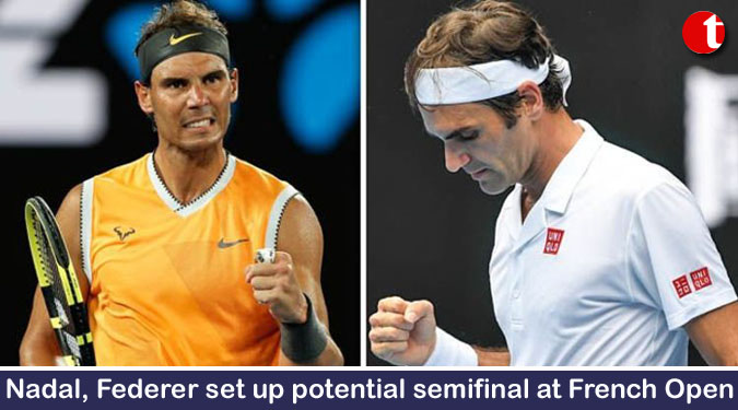 Nadal, Federer set up potential semifinal at French Open