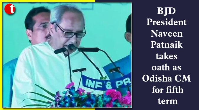 BJD President Naveen Patnaik takes oath as Odisha CM for fifth term
