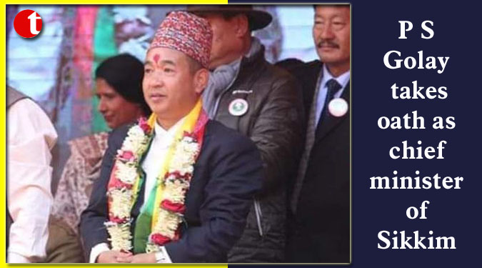 P S Golay takes oath as chief minister of Sikkim