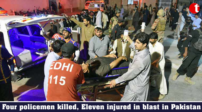 Four policemen killed, Eleven injured in blast in Pakistan