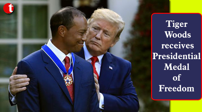 Tiger Woods receives Presidential Medal of Freedom