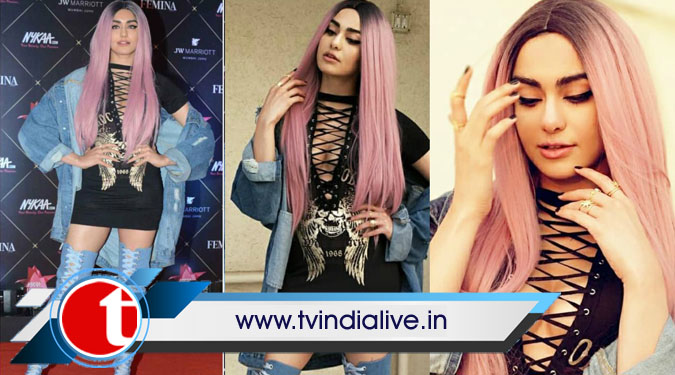 Purple, pink, orange: Adah flaunts three hair colours