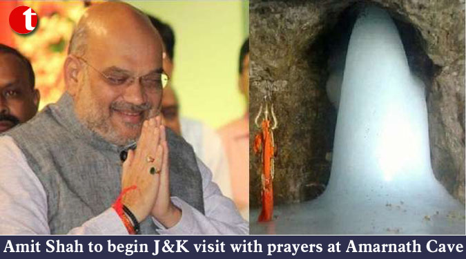 Amit Shah to begin J&K visit with prayers at Amarnath Cave
