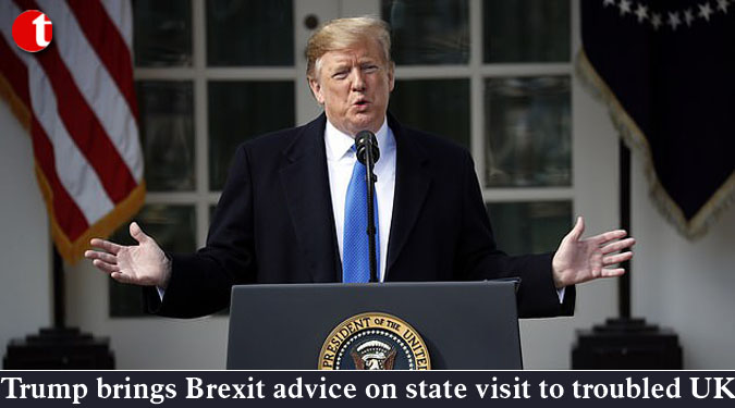 Trump brings Brexit advice on state visit to troubled UK