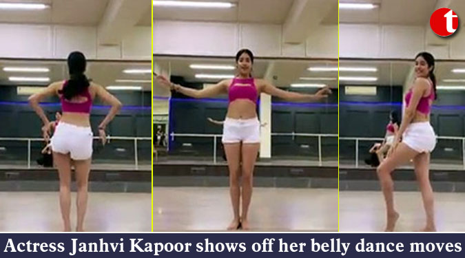 Actress Janhvi Kapoor shows off her belly dance moves