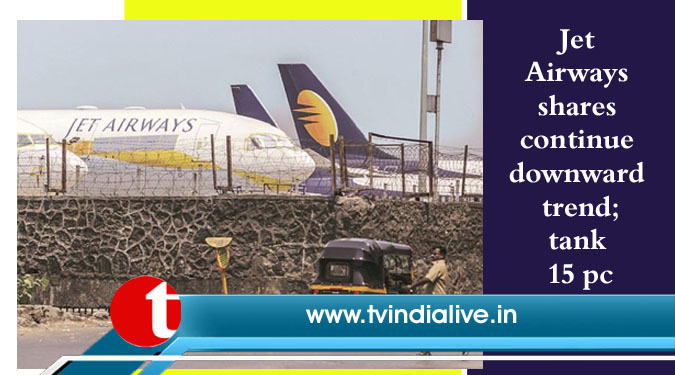 Jet Airways shares continue downward trend; tank 15 pc
