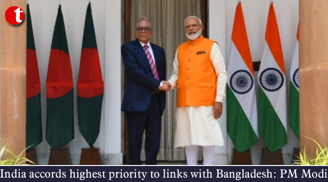 India accords highest priority to links with Bangladesh: PM Modi