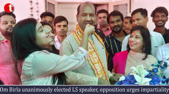 Om Birla unanimously elected LS speaker, opposition urges impartiality