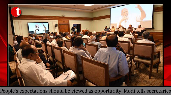 People’s expectations should be viewed as opportunity: Modi tells secretaries