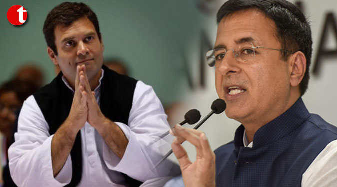 Rahul Gandhi was, is and will remain Congress president: Surjewala