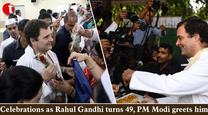 Celebrations as Rahul Gandhi turns 49, PM Modi greets him