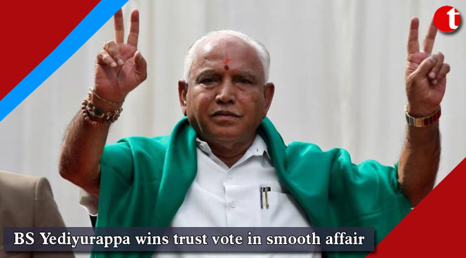BS Yediyurappa wins trust vote in smooth affair