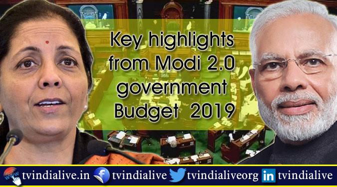 Key highlights from Modi 2.0 government Budget 2019