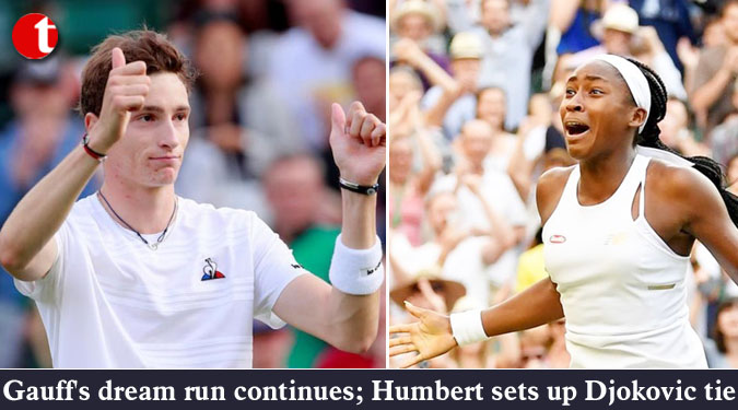 Gauff’s dream run continues; Humbert sets up Djokovic tie