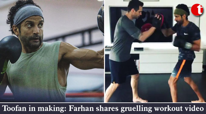 Toofan in making: Farhan shares gruelling workout video