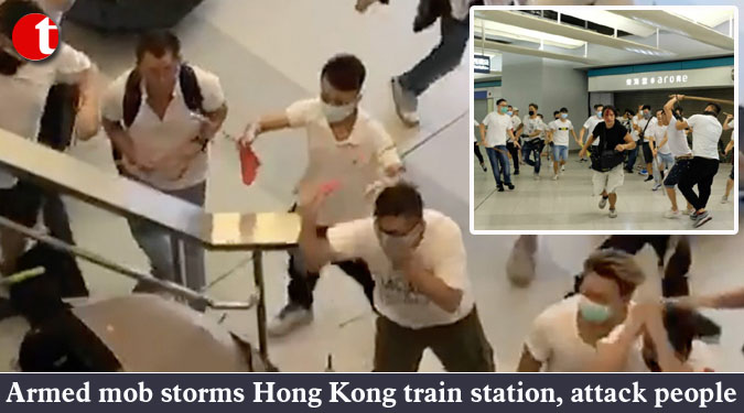 Armed mob storms Hong Kong train station, attack people