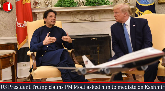 US President Trump claims PM Modi asked him to mediate on Kashmir