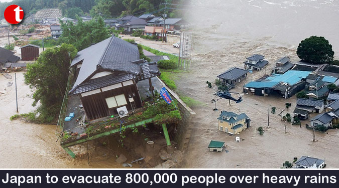 Japan to evacuate 800,000 people over heavy rains