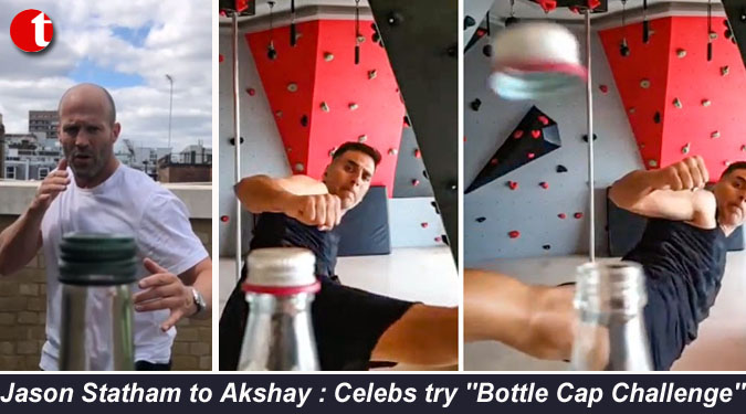 Jason Statham to Akshay Kumar: Celebs try ''Bottle Cap Challenge''