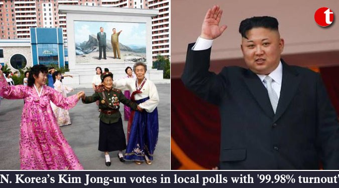 N. Korea’s Kim Jong-un votes in local polls with '99.98% turnout'