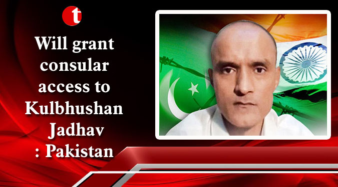 Will grant consular access to Kulbhushan Jadhav: Pakistan