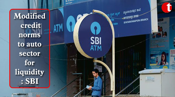Modified credit norms to auto sector for liquidity: SBI