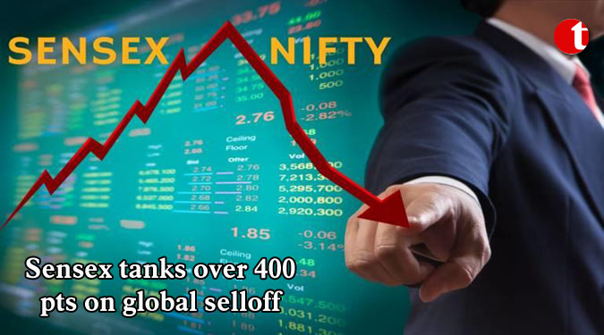 Sensex tanks over 400 pts on global selloff