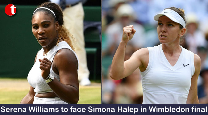 Serena Williams to face Simona Halep in Wimbledon final