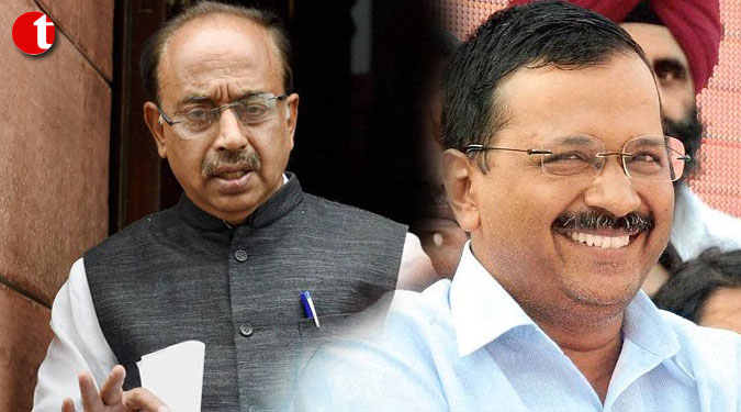 Kejriwal takes jibe at Vijay Goel over "Dilli" spelling request