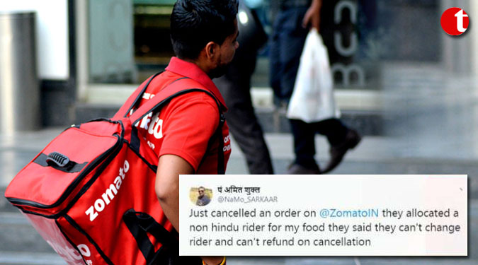 Zomato's savage reply to customer who cancelled order for 'non-Hindu rider