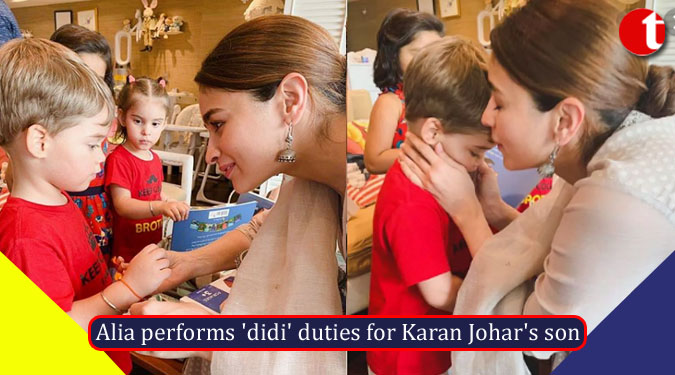 Alia performs 'didi' duties for Karan Johar's son