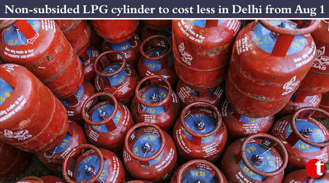 Non-subsided LPG cylinder to cost less in Delhi from August 1
